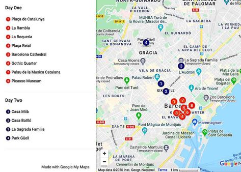 Barcelona 2 Day Itinerary, Barcelona Map, Barcelona Guide, Barcelona Itinerary, 2 Days Trip, 2024 Travel, Europe Trip Itinerary, Tourist Map, Forbidden City