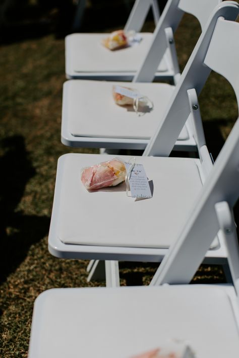 Guests showered us with petals after our first kiss Petal Bar At Weddings, Petal Throwing Wedding Ideas, Petal Toss Display, Throwing Rose Petals At Wedding, Petal Toss Bags, Flower Petals Thrown At Wedding, Ceremony Petal Toss, Petal Toss Cones, Petal Toss Wedding