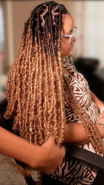 Gold Ombré Boho Locs JC Glam Hair® | Protective Hairstylist on Instagram Boho Locs, Glam Hair, Locs, How Many, Hair Stylist, Hair, Gold, On Instagram, Quick Saves