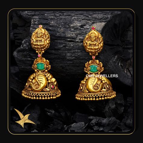 Admire yourself adorning with our masterpieces! Each of our staples are designed uniquely with an ultimate craftsmanship. Display the impressive ethinic style creating an euphoric sight to the people around you! To get the details of this beautiful Jeweler WhatsApp +91 8881881193. . . . #onlineshopping #cmrjewellerytelangana #cmrjewellery #cmrnecklace #chorker #earings #cmrbangles #cmr #cmrj #bangles #jewelry #earrings #necklace #chorker #gold #jewellerydesign #ring #followers #follow #like #f Nagas Jhumka, Cmr Jewellers, Golden Jhumka, Necklace Set Indian Bridal Jewelry, Ear Jewellery, Mangalsutra Design, Black Beads Mangalsutra, Black Beads Mangalsutra Design, Necklace Set Indian