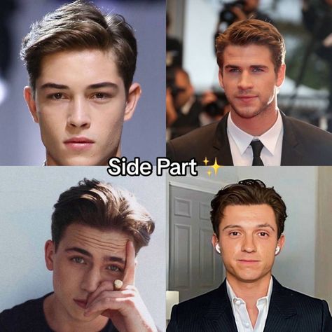 Side part men’s haircut style Inspo Boys Haircut Names, Boy Hairstyle Names, Side Part Men, Side Part Haircut, Haircut Names For Men, Hairstyles Thick Hair, Mens Haircuts Short Hair, Haircuts Short Hair, Gents Hair Style