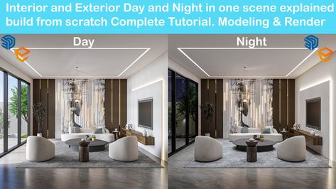 Sketchup Model, Decorative Wall Panels, Night Scene, Architecture Presentation, Day And Night, Wall Panels, Night In, Bedroom Wall, Interior Styling