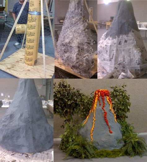 Diy Volcano Projects, Paper Mache Volcano, Volcano Projects, Vacation Bible School Themes, Dinosaur Halloween, Vbs Themes, Moana Birthday Party, Fog Machine, Dino Birthday