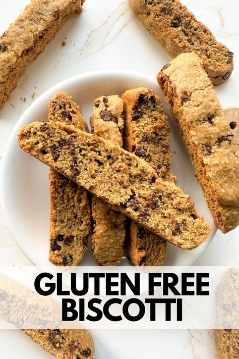 Gluten Free Biscotti Recipe, Gluten Free Biscotti, Gluten Free Chocolate Chip, Wheat Free Recipes, Healthy Cookie Recipes, Biscotti Recipe, Gluten Free Oats, Gluten Free Chocolate, Gluten Free Cookies