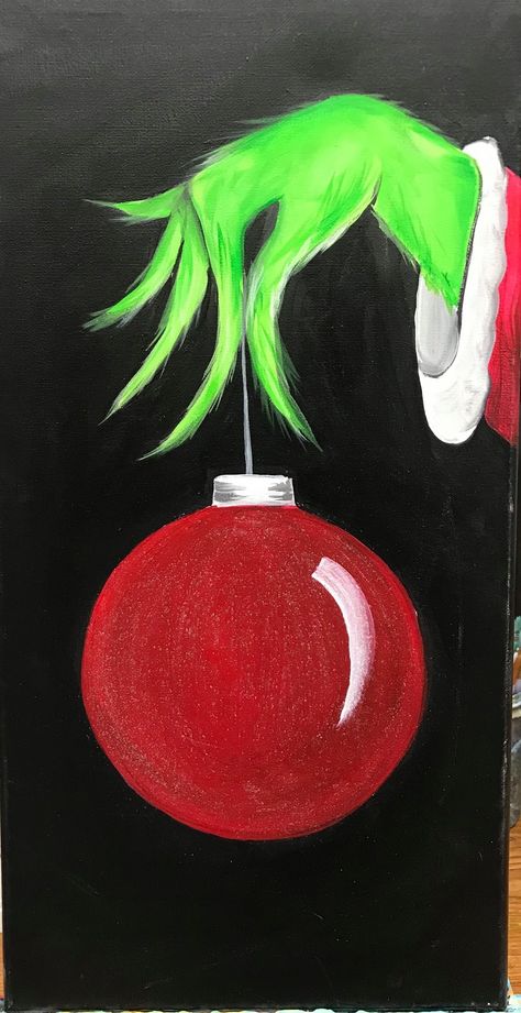 Christmas Window Painting, Christmas Canvas Art, الفن الرقمي, Christmas Paintings On Canvas, Výtvarné Reference, Cute Canvas Paintings, Easy Canvas Art, Holiday Painting, Canvas Painting Designs