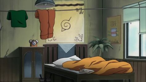 Naruto Bedroom, Naruto Room, Yuuki Konno, White Forest, Naruto Boys, Trailer Home, Apartment Layout, House Inside, Anime Background