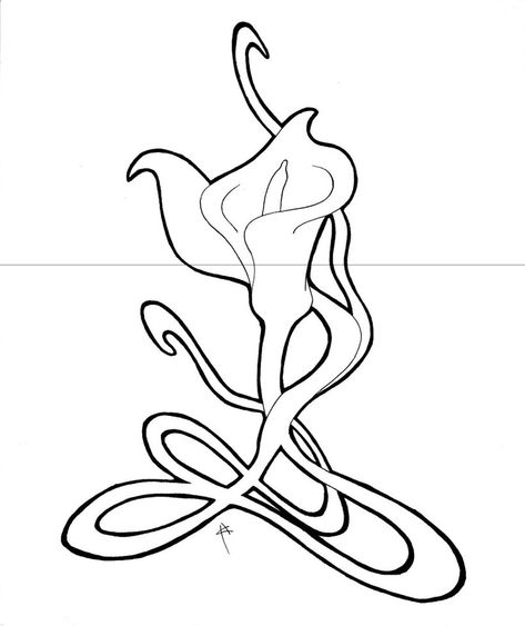 Calla Lily Art Nouveau, Art Deco Calla Lily, Calla Lily Art, Art Deco Tattoo, Art Deco Flowers, Lilies Drawing, Redwork Patterns, Pewter Art, Art Nouveau Illustration