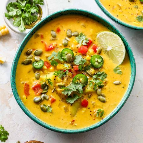 Vegan Archives - Page 2 of 17 - Dishing Out Health Corn Chowder Vegan, Curry Corn, Coconut Curry Lentil Soup, Vegan Coconut Curry, Corn Curry, Curry Lentil Soup, Dishing Out Health, Summertime Food, Vegan Corn Chowder