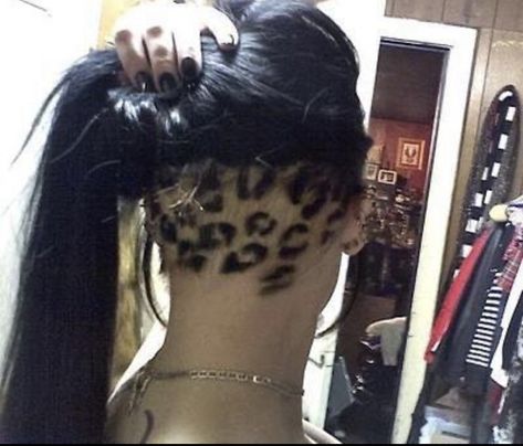 Undercut, Her Hair, Leopard Print, A Woman, Hair