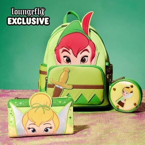 Loungefly News on Instagram: "Peter Pan & Tinker bell Cosplay Collection is releasing tomorrow January 31st at 9am PST only on Loungefly.com" Tinker Bell Cosplay, Loungefly Purse, Disney Bags Backpacks, Disney Purse, Disney Collector, Loungefly Bag, Disney Bag, Coin Purse Wallet, Loungefly Disney