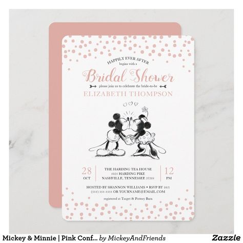 High Tea Bridal Shower Invitations, Tea Party Bridal Shower Invitations, Mickey Mouse Wedding, Bridal Shower Invitation Wording, Bridal Shower Invitations Free, Afternoon Tea Wedding, Tea Bridal Shower Invitations, Disney Bridal Showers, Halloween Birthday Invitations