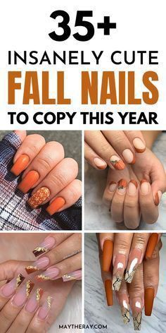 November Nail Designs, Simple Fall Nails, September Nails, November Nails, Fall Manicure, Fall Nail Trends, October Nails, Cute Nails For Fall, Different Nail Designs