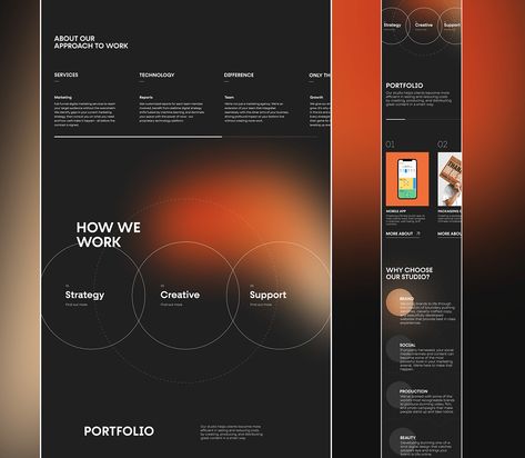 Dark Mode Website Design, Abstract Web Design, Tech Landing Page, About Us Web Design, Digital Agency Website Design, About Us Design, Moodboard Website, Lawyer Website, Website Design Mobile