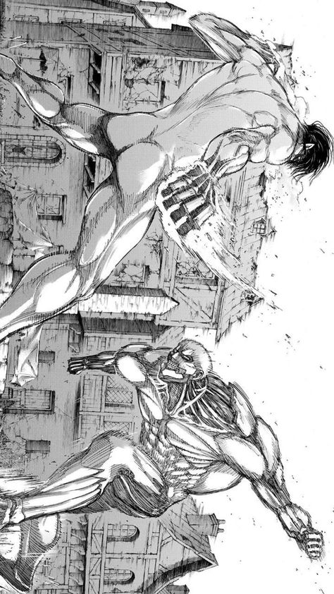 Aot Manga Panels, Eren And Reiner, Attack On Titan Manga Panels, Attack On Titan Sketch, Eren Vs Reiner, Aot Manga, Manga Vs Anime, Attack Titan, Attack On Titan Manga