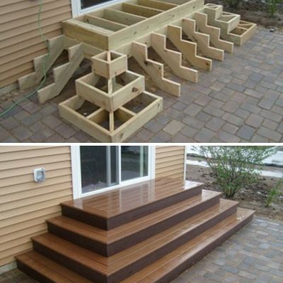 How Three-Sided Stairs are Done, Build Your Own Working iPhone, a Disturbing Fur-Less Tickle-Me Elmo & More - Core77 Balcony Door Design, Types Of Stairs, Patio Deck Designs, Amazing Woodworking, Deck Stairs, Staircase Railings, Wood Stairs, Decks Backyard, Exterior Wood