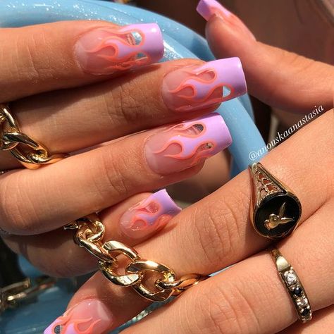 Jelly Nails Trends Ideas To Inspired '90s Soul | Blog - Sugar&Vapor Drag Make-up, Nails Trend, Nagellack Trends, Gold Nail, Jelly Nails, Nagel Inspo, Dream Nails, Fire Nails, Pretty Acrylic Nails