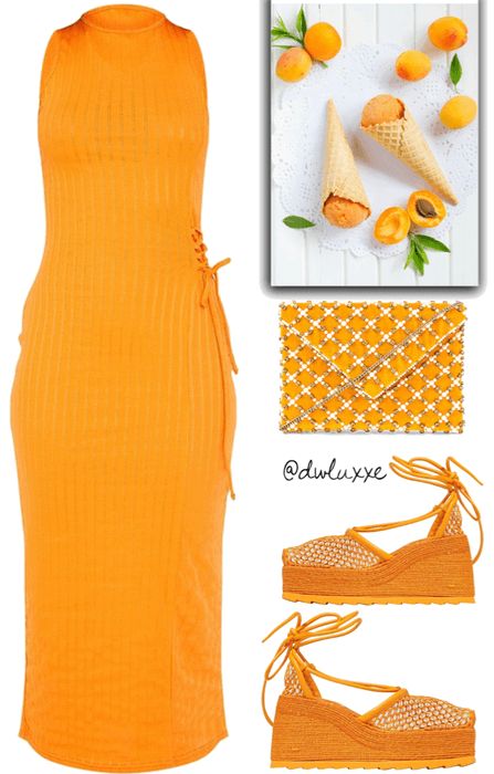 Apricot Outfit | ShopLook Apricot Outfit Ideas, Apricot Clothing, Summer Trends, Baddie Outfits, Aesthetic Outfits, Polyvore Outfits, Fashion Illustration, Stylish Outfits, Fashion Clothes Women