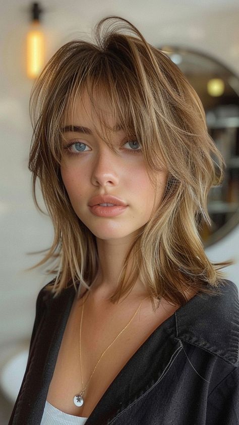 28 Feathered Haircuts to Give You a Bold and Dramatic Look Bangs With Volume, Soft Fringe Bangs, Bob With Feathered Bangs, Feathered Haircuts, Bangs Volume, 5 Hairstyles, Triangle Face, Feathered Hair Cut, Fringe Styles