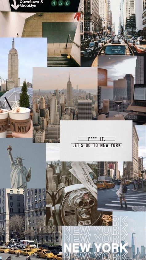 New York Vision Board Wallpaper, Nyc Vision Board Wallpaper, Desktop Wallpaper Laptop, Nyc Wallpaper, Cute Desktop, Downtown Girl Aesthetic, New York Wallpaper, Vision Board Wallpaper, Ipad Background