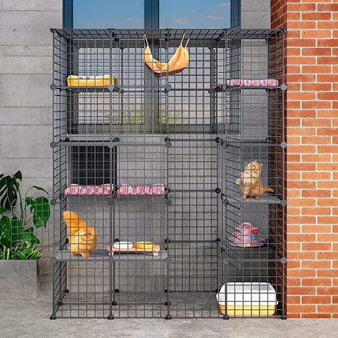 Amazon.com : Eiiel DIY Large Cat Enclosure Outdoor Cat Cage Cat House with 6 Jumping Platforms for Play Catio with Large Entrance Easy to Clean : Pet Supplies Cat Enclosure Outdoor, Cat Cage, Outdoor Cat Enclosure, Outdoor Cat, Cat Enclosure, Cat House, Walk In, Entrance