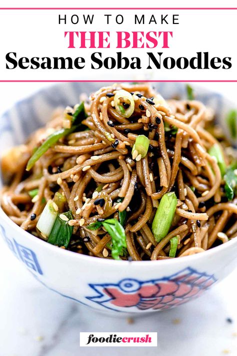 This Japanese soba noodle recipe Is a simple Asian side dish or easy main meal served hot or cold and ready in 20 minutes or less. Soba Rice Noodle Recipe, Soba Noodle Recipe Chicken, Japanese Soba Noodle Recipe, Cold Soba Noodle Recipe, Asian Hot Pot Recipe, Soba Noodle Stir Fry, Soba Noodle Recipe, Steamed Clams Recipe, Japanese Soba Noodles