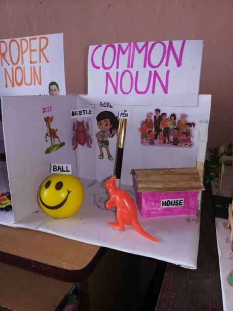 Common Noun, Diy Pop Up Book, English Project, Holiday Homework, Exhibition Ideas, Working Model, Creativity Ideas, Diy Pop, Common Nouns