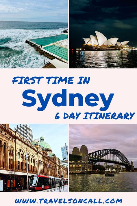 First Time in Sydney Things to Do: 6 Day Itinerary Discovery Museum, Manly Beach, Darling Harbour, Bondi Beach, Sydney Harbour Bridge, Public Transport, Walking Tour, Sydney, Travel Itinerary