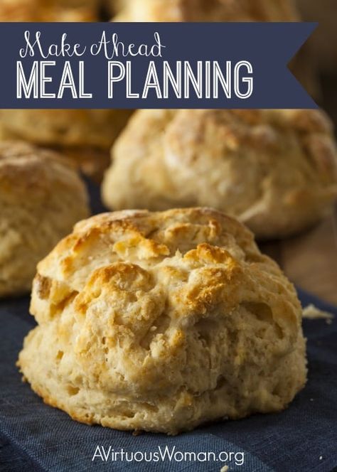 Make Ahead Meal Planning @ AVirtuousWoman.org Baking Mix Biscuits, Baking Mix Recipes, Homemade Bisquick, Buttermilk Biscuits Recipe, Living On A Dime, A Virtuous Woman, Fresh Smoothies, Bisquick Recipes, Better Habits