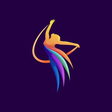 Colorful dancer logo illustration premiu... | Premium Vector #Freepik #vector #logo #business #people #circle Logo For Art Page, Ms Logo Design Art, Dance Logo Ideas, Ms Logo Design, Logo Instagram Highlight, Logo Design Dance, Dancer Logo, Ms Logo, Peacock Logo