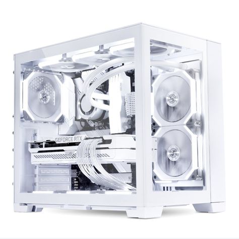 Black Snow White, Pc Ideas, Pc Builds, Setup Gamer, Computer Gaming Room, Gaming Pc Build, Pc Build, Computer Build, Black Snow