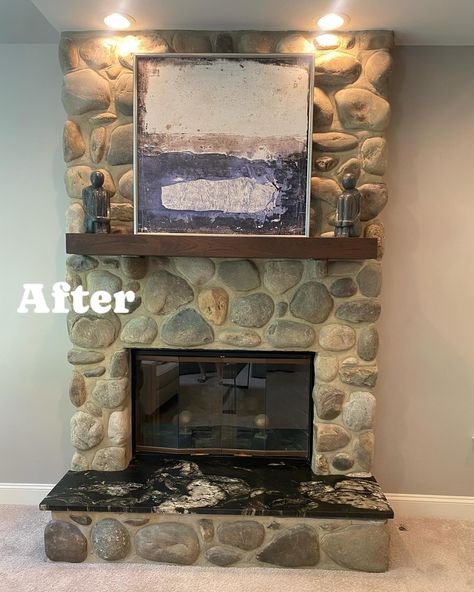 Just the first phase of this living room transformation. Clients came to me feeling like their home needed some added texture, color and design. We have been using pieces they have already to update the look. This phase was the hearth and mantle! Next up, wallpaper, drapery, and accessories ✨ Swipe for before➡️ #DesignsByKatyLynn #Updates #Fireplace #InteriorDesign #SmallChanges #PhaseOne Fireplace Gas, Up Wallpaper, Living Room Transformation, Phase One, Room Transformation, Texture Color, Small Changes, Fireplace, The First