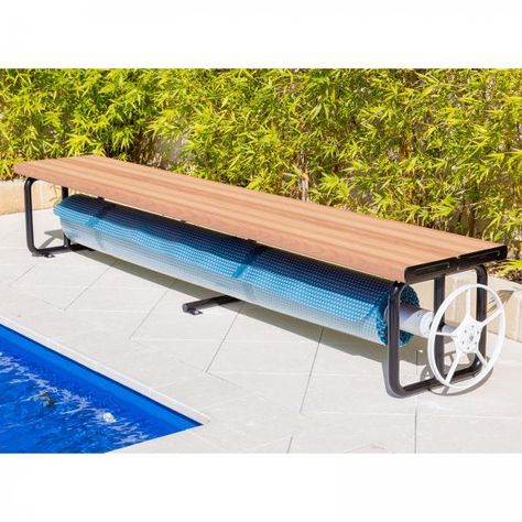 Poolside Seating, Pool Cover Roller, Above Ground Pool Cover, Backyard Oasis Ideas, Backyard Beach, Solar Pool, Budget Patio, Pool Decor, Patio Makeover