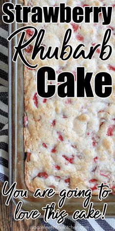 Lemon Rhubarb, Strawberry Rhubarb Cake, Easy Rhubarb Recipes, Rhubarb Desserts Recipes, Strawberry Rhubarb Recipes, Rhubarb Cake Recipes, Rhubarb Coffee Cakes, Strawberry Rhubarb Crumble, Simple Desserts