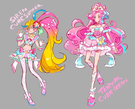 Magical Girl Outfit, Magical Girl Aesthetic, Shojo Anime, Mahō Shōjo, Poses References, 영감을 주는 캐릭터, Kawaii Art, And Dresses, Art Inspiration Drawing