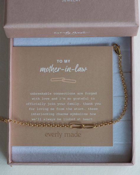 Save 10%, purchase 2+ items with code: LINKED10 Save 15%, purchase 4+ items with code: LINKED15 Save 20%, purchase 6+ items with code: LINKED20 MOTHER-IN-LAW GIFT * MOTHER-IN-LAW BRACELET unbreakable connections are forged with love and i'm so grateful to officially join your family. thank you for loving me from the start. these interlocking charms symbolize how we'll always be linked at heart. each bracelet sold separately. the perfect gift for mother in law! choose 2, 3 or 4 links to represent Mother Of Bride Gift From Groom, Mother Of Groom Gifts From Bride, Brother Of Bride Gift, Mother Of The Bride Bracelet, Mother Of Bride Gifts From Daughter, Mother In Law Gifts Wedding, Gifts For Mother In Law On Wedding Day, Sister Of The Bride Gift, Mother Of The Bride And Groom Gifts