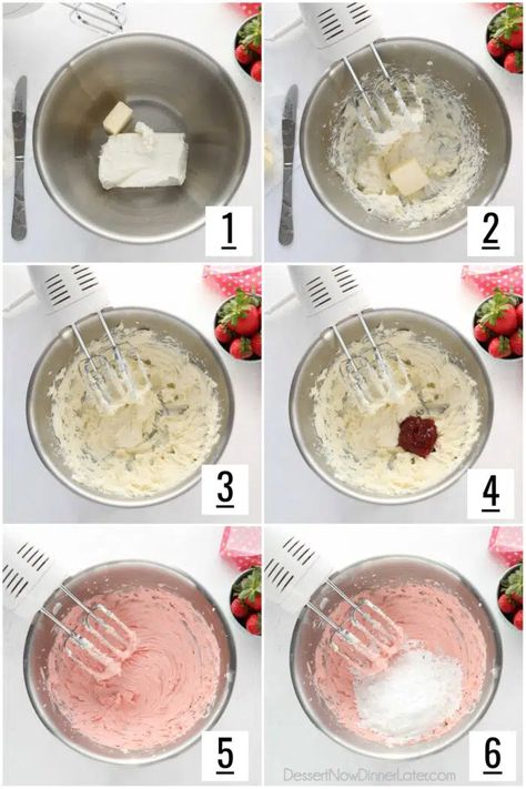 Strawberry Frosting Recipes, Low Sugar Jam, Strawberry Cream Cheese Frosting, Cream Cheese Frosting Cake, Jelly Cream, Cream Cheese Pie, Lime Cake, Cream Cheese Buttercream, Strawberry Frosting