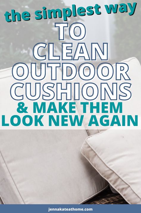 Clean Outdoor Cushions, Cleaning Patio Furniture, Patio Furniture Cleaner, Outdoor Patio Cushions, Outside Cushions, Clean Outdoor Furniture, Patio Cushion Covers, Clean Patio, Mildew Stains