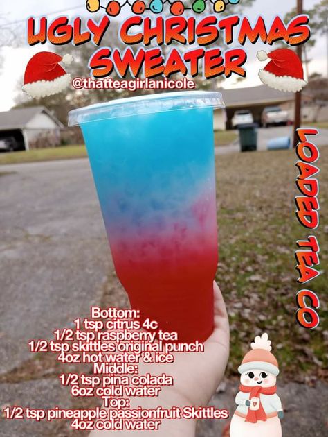 Sweater Weather Loaded Tea, 4c Loaded Tea Recipes, Christmas Loaded Tea Recipes, Christmas Loaded Teas Herbalife, Christmas Loaded Teas, Herbalife Christmas, Zoe Nutrition, Diy Teas, Christmas Teas