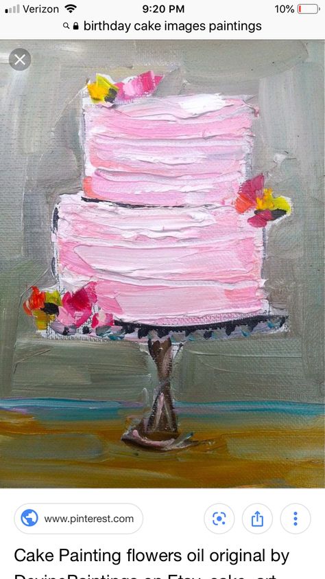 Cake Painting Art, Birthday Paintings, Cake Paintings, Flowers Art Painting, Cake Painting, Birthday Painting, Cake Printing, Food Painting, Painted Cakes