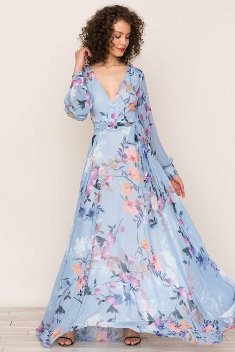 Yumi Kim Giselle Maxi Dress   #dresses #skirts #skirtoutfits #ad Cherry Print Dress, Short Beach Dresses, Kim Dress, Blue Floral Maxi Dress, Short Dress White, Boho Dresses Long, Blue Long Sleeve Dress, Yumi Kim, Short Sleeve Maxi Dresses