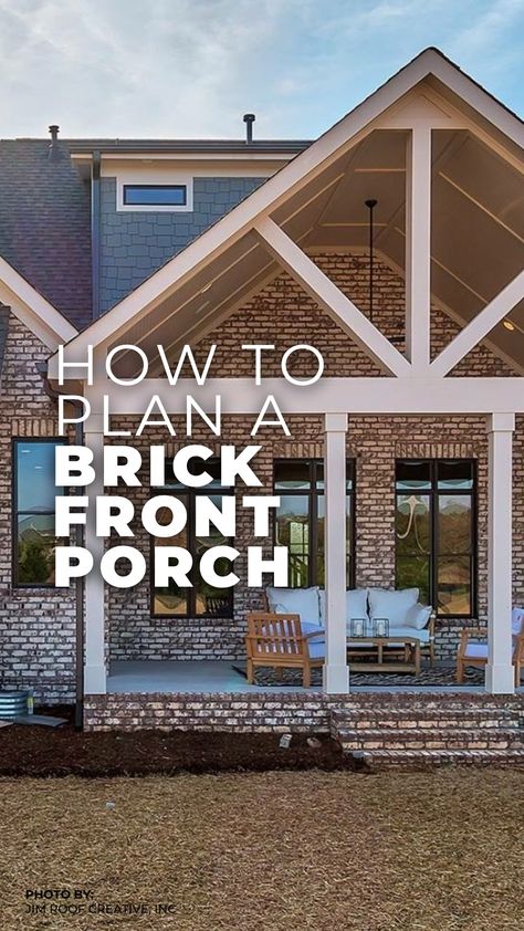 Who else wants to spend a lazy autumn afternoon on a beautiful brick porch? 🏡 Adding a brick front porch is a great way to boost curb appeal AND create a welcoming space to relax and enjoy the outdoors, but there are some things you should know as you start designing your space so it's both functional and stylish. 👍

Our latest blog post breaks down everything you need to know to plan the perfect porch for your #OutdoorLiving goals. 📖 Read more ➡️ Brick Front Porch, Small Living Dining, Front Porch Addition, Brick Planter, Brick Porch, Boost Curb Appeal, Types Of Bricks, Autumn Afternoon, Brick Walkway