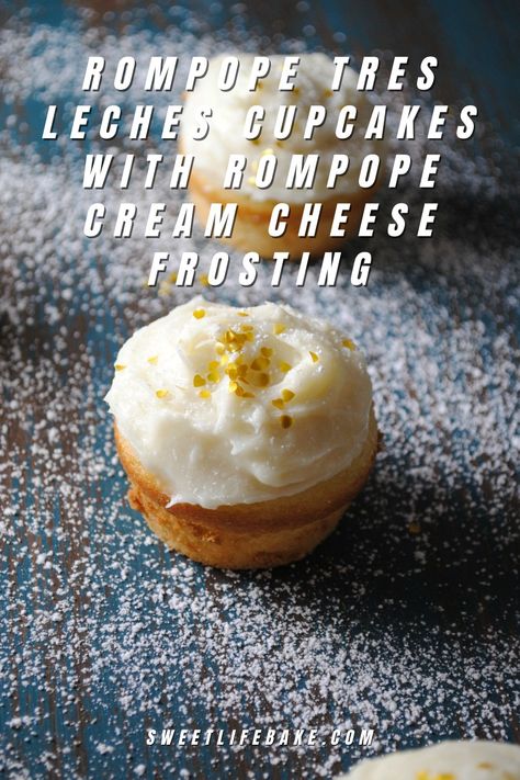 Rompope Tres Leches Cupcakes Frost Cookies, Rum Frosting, Tres Leches Cupcakes, Baked Sweets, Yummy Desserts Easy, Sugar Shack, Best Pasta Recipes, Cakes Recipes, Winter Desserts