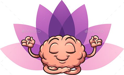 Meditating Brain Meditating Cartoon, Cartoon Brain, Classroom Display, Classroom Displays, Logo Icons, Logo Graphic, Lotus Flower, Art Illustration, Vault Boy