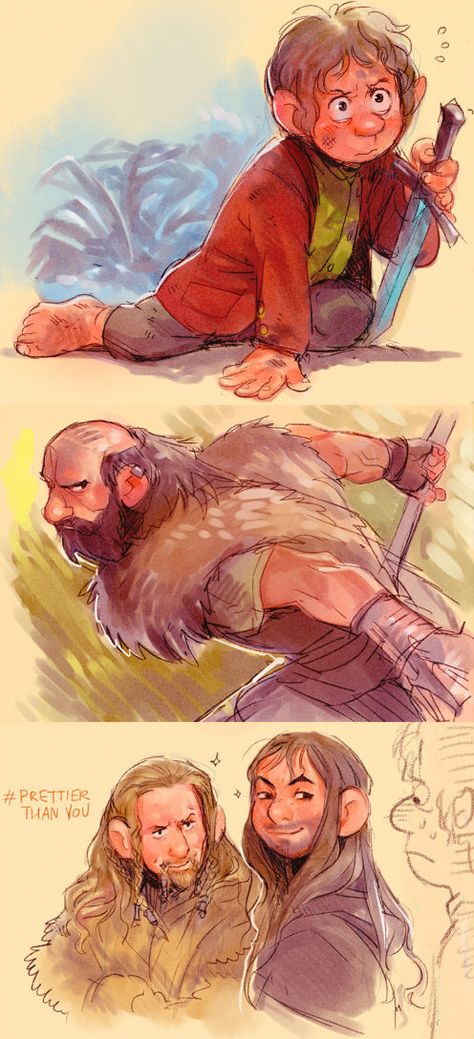 More Fanart, Concerning Hobbits, Hobbit Art, Fili And Kili, Middle Earth Art, Lotr Art, Bilbo Baggins, Thranduil, Jrr Tolkien