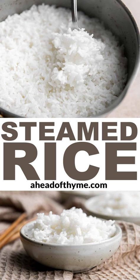 Steamed Rice How To Make Steamed Rice, Steam Rice How To Make, How To Steam Rice, Chinese Steamed Rice, Steamed Rice Recipe, Steam Rice Recipe, Overcooked Rice, Chicken Penne Recipes, Steam Rice