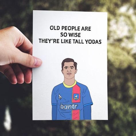 Celebrate the special old person in your life on their special day with this hilarious reminder from everyone's favorite reformed footballer. Ted Lasso Birthday, Birthday Cakes Diy, Yoda Card, Birthday Memes, Ted Lasso, Old Person, Birthday Card Ideas, Birthday Meme, Card Shop