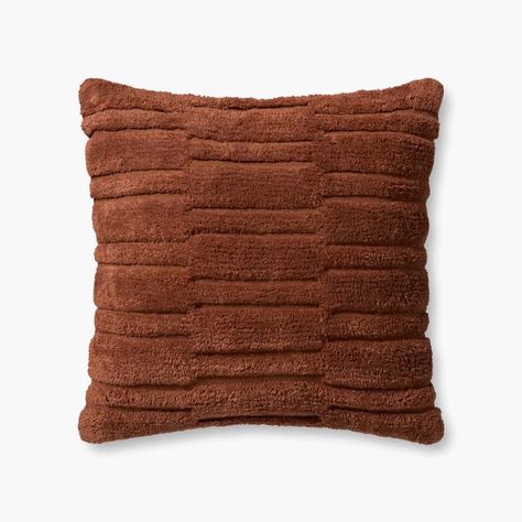 ARABELLA PAR0011 RUST | Loloi Rugs Angela Rose, Red Throw Pillow, Red Throw, Red Throw Pillows, Loloi Rugs, Textile Company, Modern Pillows, Rug Direct, Magnolia Homes