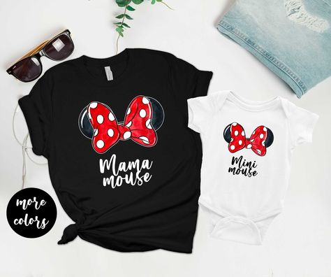 Mama mouse and Mini mouse matching shirts, Me and Mini me, Mommy and Me, Mom daughter Disneyland mama mini girls shirts, Custom mouse shirt Minnie Shirt, Disney Mom, Matching Mom, Mini Mouse, Mom Daughter, Vacation Shirts, Mama Shirt, Mini Me, Matching Shirts