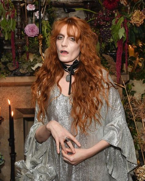 Florence Welch on Instagram: "Lucy at @luca.restaurant 🕸️ Thank you so much to everyone at @luca.restaurant for such a beautiful All Hallow’s dinner🕯️, and @starflowerlondon for the incredible gothic arrangement’s 🥀 I had such a wonderful time and I finally got to see Dave @glassanimals and we drank all the blood that we could 🩸x" Florence Welch Hair, Florence Welsh, Florence Welch Style, Florence Welch, Felicity Jones, Florence The Machines, Nicole Kidman, The Machine, Red Hair