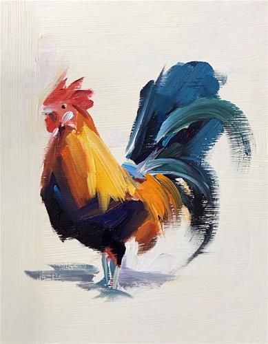 Aesthetic Chicken, Chicken Aesthetic, Farm Animal Paintings, Palette Painting, Animal Paintings Acrylic, Painting Birds, Bored Board, Rooster Painting, Chicken Painting